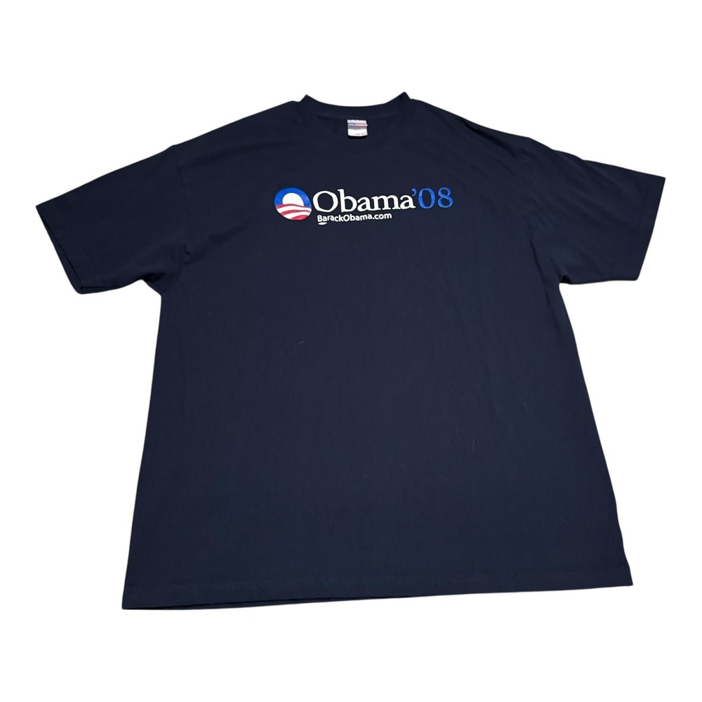 Murina 2008 Barack Obama Presidential Campaign Cotton Navy Shirt Men's‎ 2XL